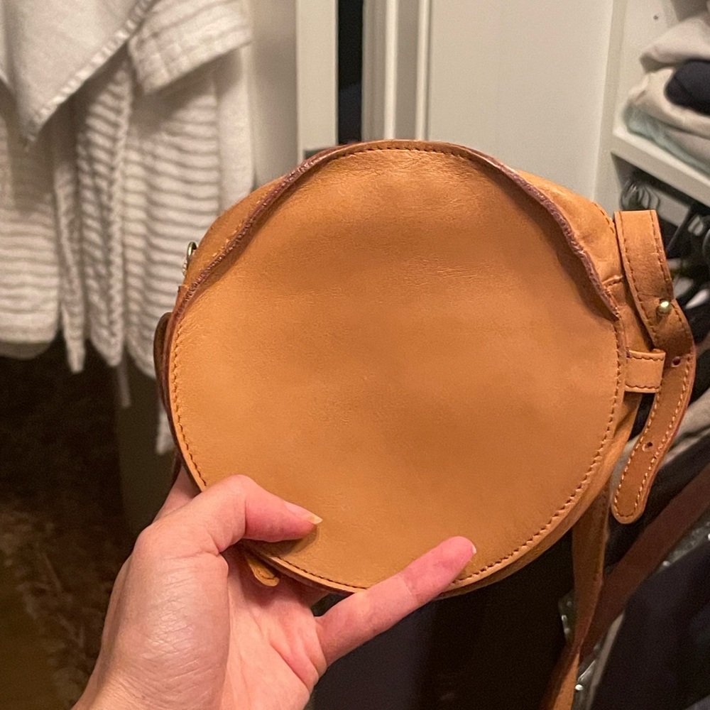 Minor History circular leather cross body bag